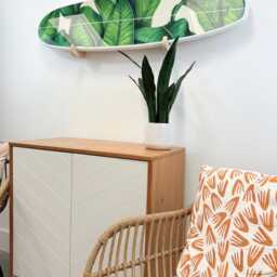 Banana Leaf Surfboard Wall Art Longboard Shape - thumbnail 3