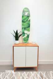 Banana Leaf Surfboard Wall Art Longboard Shape - thumbnail 1
