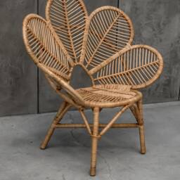 Boho Rattan Chair -Flower Modern Rattan Club Chair, Patio, Living Room, Inside Furniture, Boho - thumbnail 3