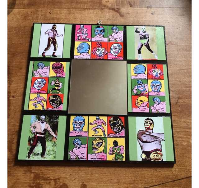 Lucha Libre Wall Mirror Retro Vintage Mexican Wrestler Luchador Kitsch - image 1