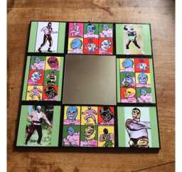 Lucha Libre Wall Mirror Retro Vintage Mexican Wrestler Luchador Kitsch
