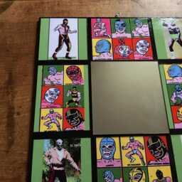 Lucha Libre Wall Mirror Retro Vintage Mexican Wrestler Luchador Kitsch - thumbnail 2