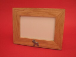 "Miniature Schnauzer Landscape Real Oak Picture Frame 4"" X 6" - thumbnail 1