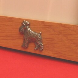 "Miniature Schnauzer Landscape Real Oak Picture Frame 4"" X 6" - thumbnail 2
