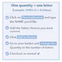 Fabric Letters For Boys Nursery, Nursery Decor Only, Personalised Name Gift, Baby Shower Gift, Christening New Baby Gift - thumbnail 2
