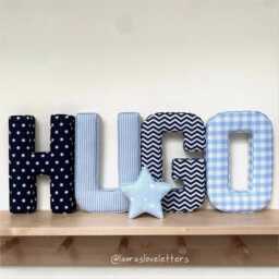 Fabric Letters For Boys Nursery, Nursery Decor Only, Personalised Name Gift, Baby Shower Gift, Christening New Baby Gift - thumbnail 3