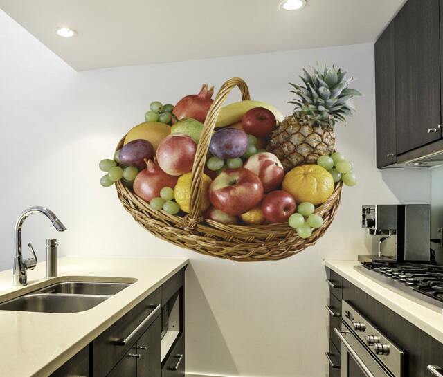 Fruit Basket Full Color Decal, Color Sticker, Wall Art Cn 178