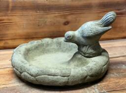 stone Garden Bird Bath Top Only With Bird/ Feeder/ Bowl/ Replacement Ornament - thumbnail 1