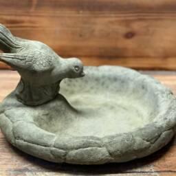 stone Garden Bird Bath Top Only With Bird/ Feeder/ Bowl/ Replacement Ornament - thumbnail 3