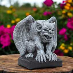Concrete Gothic Gargoyle Statue Stone Guardian Creature Figurine Outdoor Garden Sculpture Cement Decoration Yard Ornament For Lovers - thumbnail 3