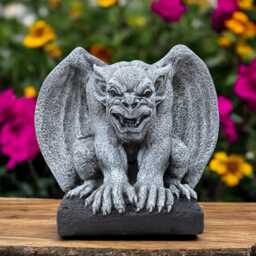 Concrete Gothic Gargoyle Statue Stone Guardian Creature Figurine Outdoor Garden Sculpture Cement Decoration Yard Ornament For Lovers - thumbnail 4