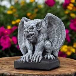 Concrete Gothic Gargoyle Statue Stone Guardian Creature Figurine Outdoor Garden Sculpture Cement Decoration Yard Ornament For Lovers - thumbnail 2