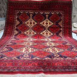 8'0x10'7 Ft Collector Piece Biljeck Rug Afghan Brand New Handmade Rug, High Pile Soft Wool Traditional Dining Table Livingroom Rug - thumbnail 4