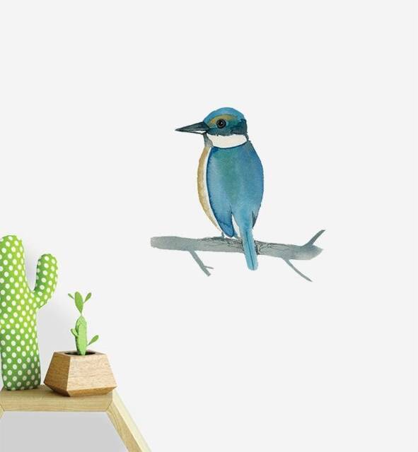 Sacred King Fisher Wall Sticker Decal - Dogs & Pets Stickers, Art, Decals, Kids Animals Decals