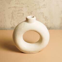 Minimalist Concrete Vase, Simple Modern Vase Decor, Room Tabletop Handmade, Art - thumbnail 2