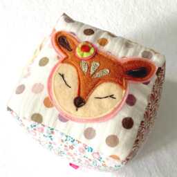 Forest Animal Grip Cube, Cloth Toy, Manipulative Game, Fabric Montessori Doe Theme, Baby Cube - thumbnail 2
