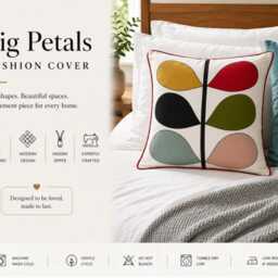 Scandinavian Cushion Cover Petal Pillowcase Living Room Home Sofa Modern Art Cotton Case - thumbnail 3