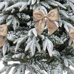 Luxurious Limited Edition Champagne Velvet Tie On Christmas Tree Bows 5.5 Inches Wide 1/3 Or 6 Packs - thumbnail 3