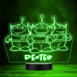 Aliens Personalised Gift Colour Changing Led Lamp Night Light