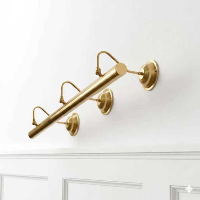 Handmade Brass Gallery Light - Mid Century Modern Wall Art Lighting - 47 Inch - image 1