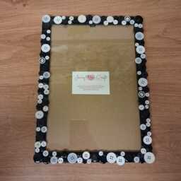 Monochrome Acrylic Button Photo Frame A4 - thumbnail 3