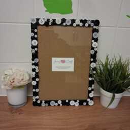 Monochrome Acrylic Button Photo Frame A4 - thumbnail 4