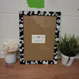 Monochrome Acrylic Button Photo Frame A4 - thumbnail 1