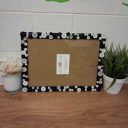 Monochrome Acrylic Button Photo Frame A4 - thumbnail 2