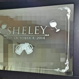 Custom Personalized Mirror-Large Mirror-Personalized Bar Mirror-Custom Engraved Mirror-Etched Mirror-12x24 - thumbnail 3