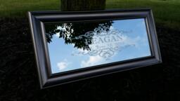 Custom Personalized Mirror-Large Mirror-Personalized Bar Mirror-Custom Engraved Mirror-Etched Mirror-12x24 - thumbnail 1