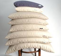 Large Size Natural Grey Linen Buckwheat Pillow Neck Pillows 20'x24'/50x60cm Zero Waste Ortopedic