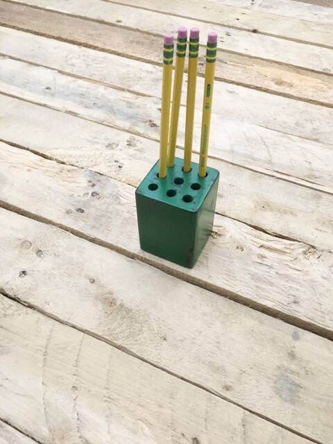 Antique Pencil Holder. Desk Accesory, Student, Organizer - image 1