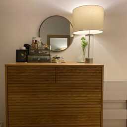 Round Wood Wall Mirror, Bathroom & Hallway Decor - thumbnail 3
