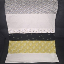 Very Soft & Light Baby Blanket in Liberty Quilted Jersey Fig Mustard - thumbnail 4