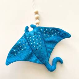 Sea Baby Gym Hanging Toys, Activity Center Toy, Blue Play Montessori Sea Nursery Accessory, Shower Gift - thumbnail 3