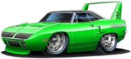 1970 Superbird Classic Car Wall Decal Vintage Automobile Mural - thumbnail 1