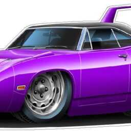 1970 Superbird Classic Car Wall Decal Vintage Automobile Mural - thumbnail 2