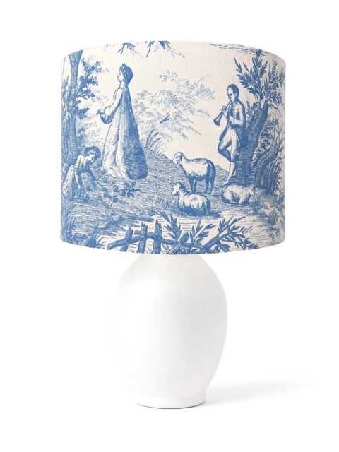 Toile De Jouy Lampshade Blue White Lamp Shade - image 1