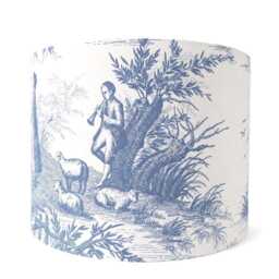 Toile De Jouy Lampshade Blue White Lamp Shade - thumbnail 4