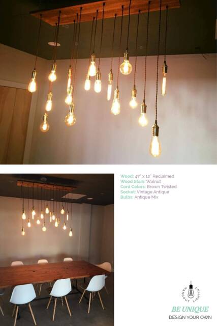 Unique Chandelier with 17 Pendant Lights - Industrial Restaurant Lighting Conference Table Lighting Antique Or Led Rectangular Chandelier - image 1