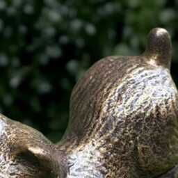 Concrete Bronze Kitty Statue Stone Playful Cat Sculpture Outdoor Animal Decoration Cement Kitten Ornament Front Door Figure Kitty Lover Gift - thumbnail 4