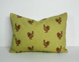 Rooster Lumbar Pillow Cover Waverly Farmhouse Cushion - 12x16