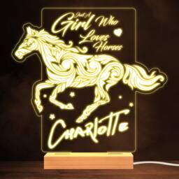 Decorative Horse Girl Who Loves Horses Warm Lamp Personalised Gift Night Light - Bedroom - thumbnail 1