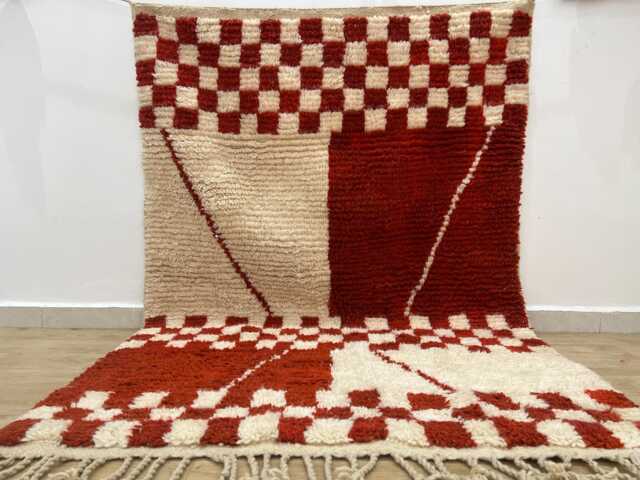 Orange Moroccan Rug 4x6 , Rugs For Living Room, Handmade Rug, Morrocan Berber Area Rugs, Bohemian Decor Handmade Area Beni Ourain Gifts - image 1