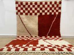 Orange Moroccan Rug 4x6 , Rugs For Living Room, Handmade Rug, Morrocan Berber Area Rugs, Bohemian Decor Handmade Area Beni Ourain Gifts - thumbnail 1