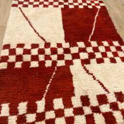 Orange Moroccan Rug 4x6 , Rugs For Living Room, Handmade Rug, Morrocan Berber Area Rugs, Bohemian Decor Handmade Area Beni Ourain Gifts - thumbnail 3