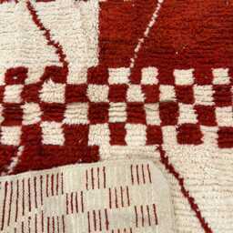 Orange Moroccan Rug 4x6 , Rugs For Living Room, Handmade Rug, Morrocan Berber Area Rugs, Bohemian Decor Handmade Area Beni Ourain Gifts - thumbnail 4