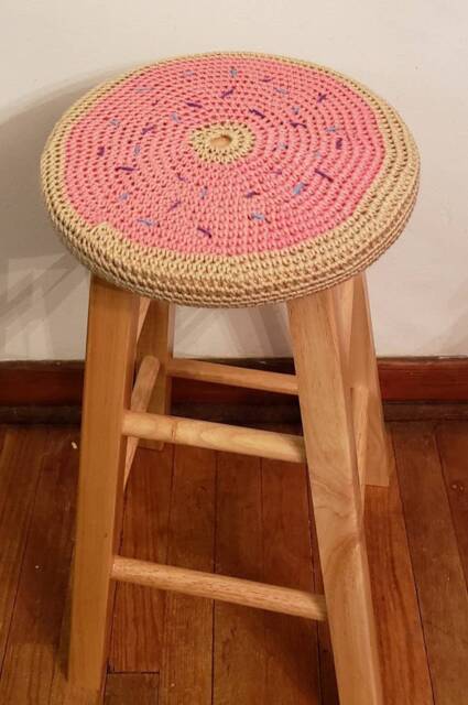 Donut/Doughnut Crochet Stool Cover - image 1
