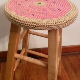 Donut/Doughnut Crochet Stool Cover - thumbnail 3