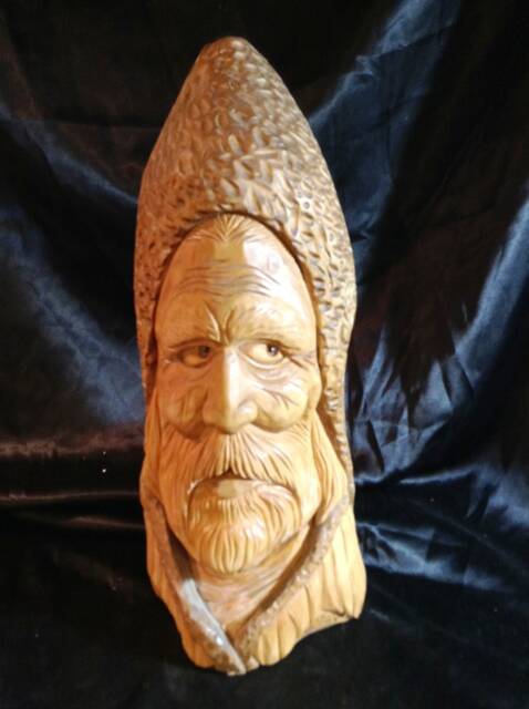 Wood Carved Warrior Knight Wood Sculpture - image 1